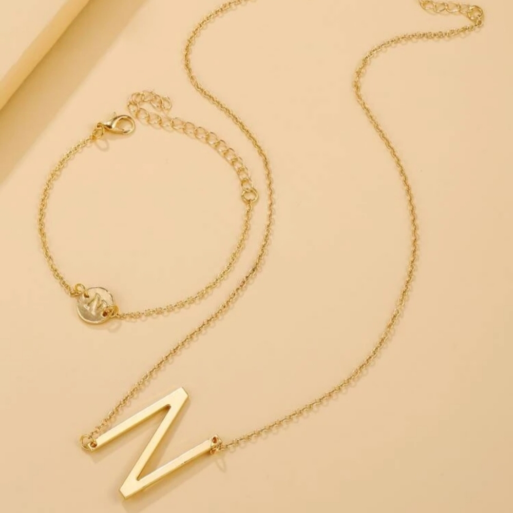 *Nellie* "N" Initial Necklaces - Picture 3 of 3